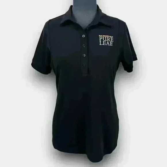 OGIO button up collared Pure Leaf golf shirt‎ black medium - Picture 1 of 9